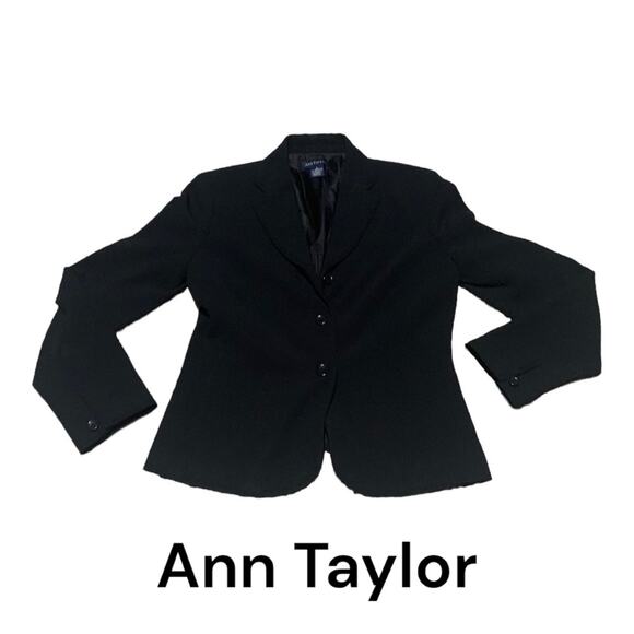 Ann Taylor size 2 blazer extra small black business casual professional equestri - Picture 1 of 7